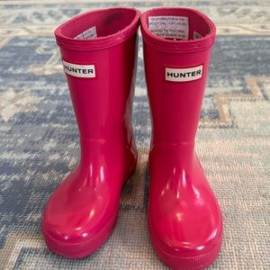 EUC Girls Pink Hunter Rain Boots size 9